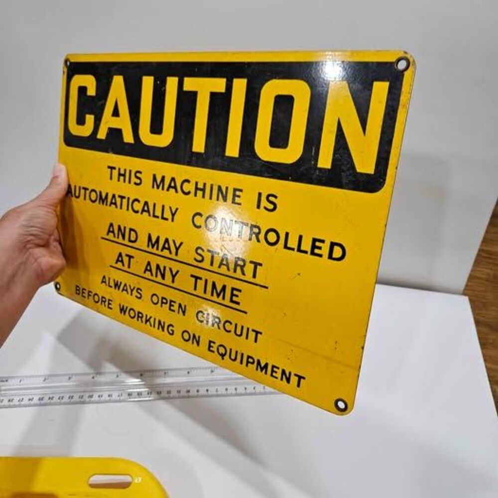 Caution Safety Sign for Auto Controlled Machine - Picture 4 of 5